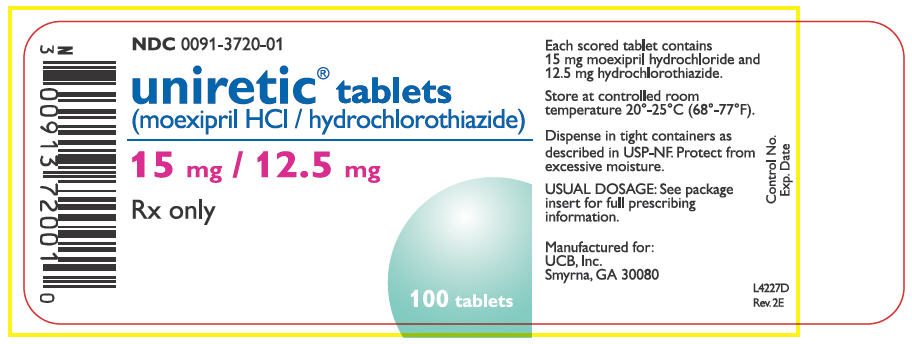 PRINCIPAL DISPLAY PANEL - 15 mg/12.5 mg Bottle Label