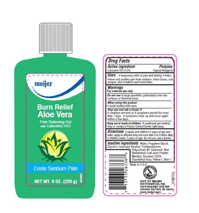 Meijer Burn Relief Aloe Vera Pain Relieving Gel | Lidocaine Hydrochloride Gel while Breastfeeding