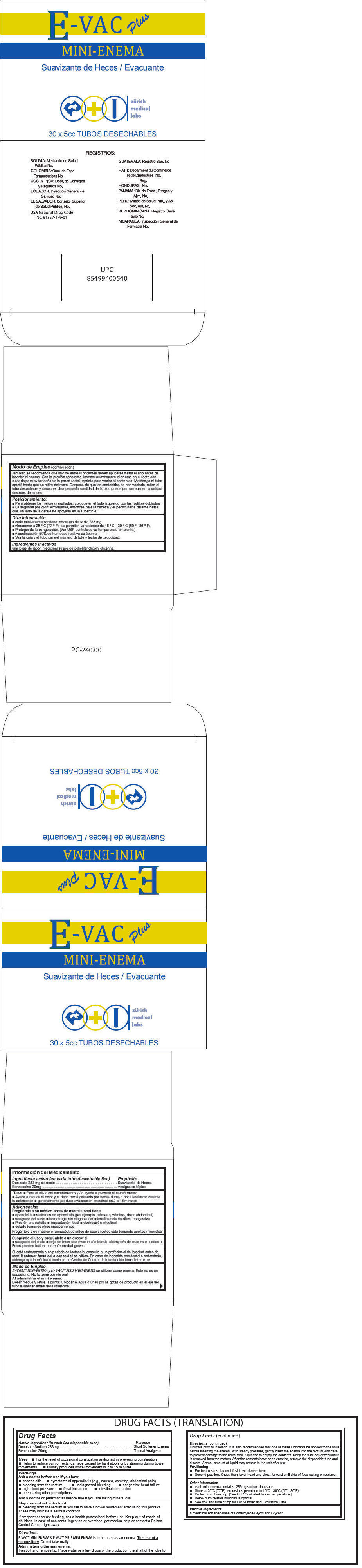E-vac Plus | Docusate Sodium And Benzocaine Enema while Breastfeeding