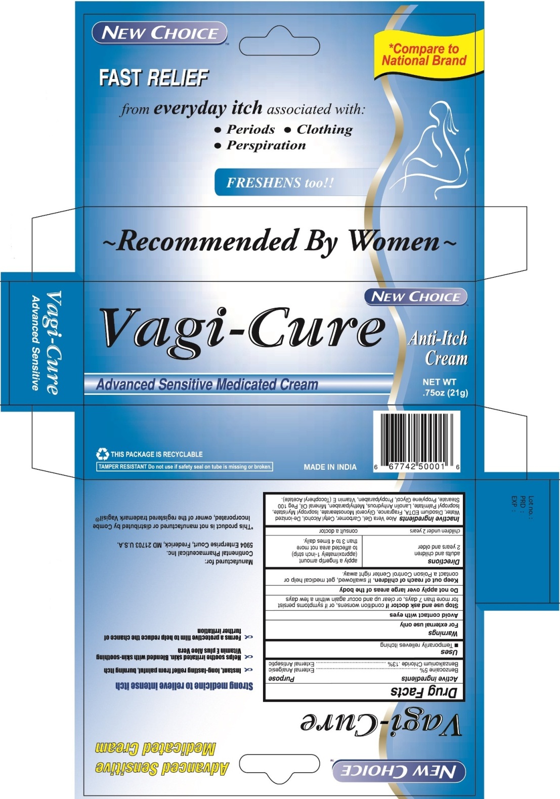 Vagi-cure Advanced Sensitive Medicated | Benzocaine, Benzalkonium Chloride Cream while Breastfeeding