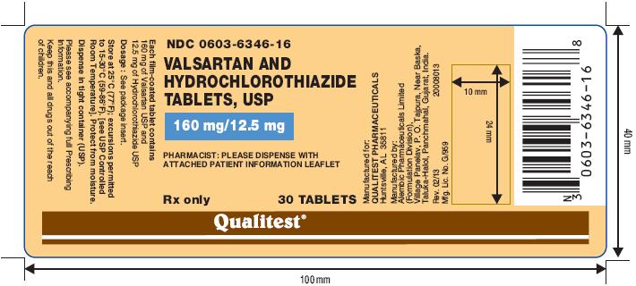 160 mg/12.5 mg – 30 Tablets HDPE Bottle Pack