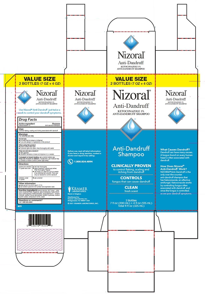 Nizoral Value packs 2 x 200 mL + 125 mL