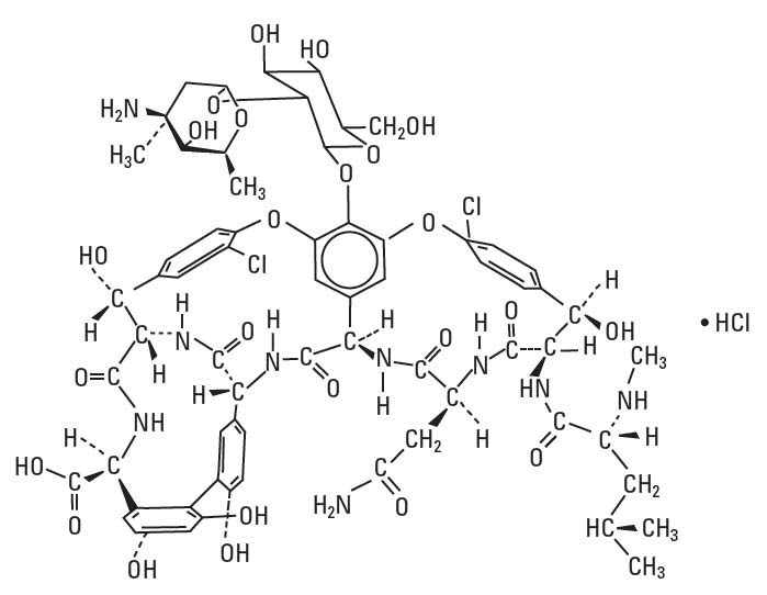 Vancomycin Hydrochloride structural formula