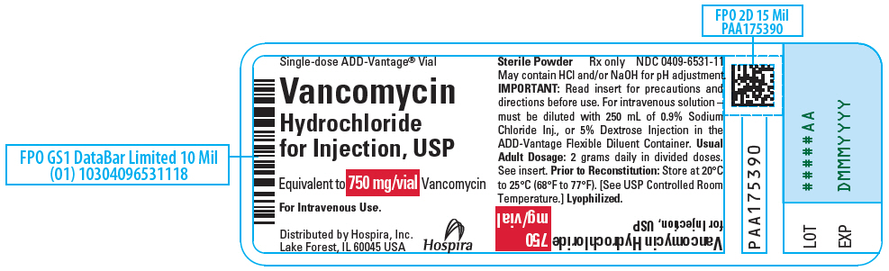 PRINCIPAL DISPLAY PANEL - 750 mg Vial Label