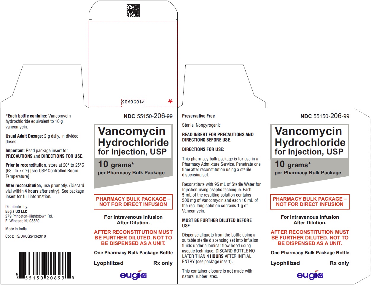 PACKAGE LABEL-PRINCIPAL DISPLAY PANEL - 10 grams per Pharmacy Bulk Package - Carton (1 Vial)