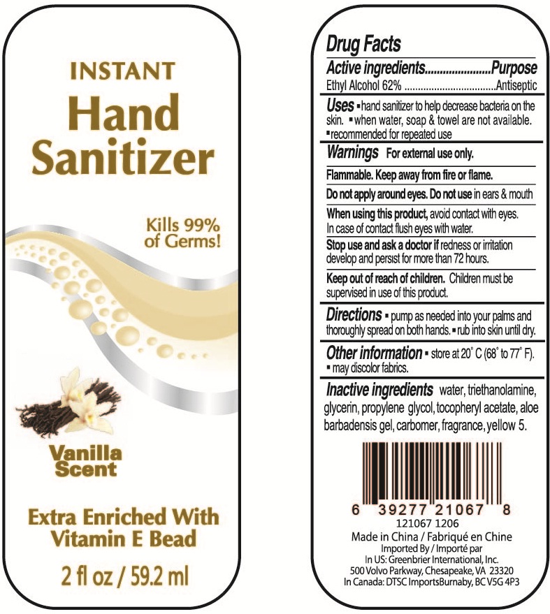 Instant Hand Sanitizer Extra Enriched With Vitamin E Bead Vanilla Scent | Alcohol Gel while Breastfeeding