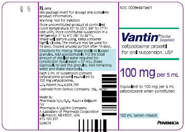 PRINCIPAL DISPLAY PANEL - 100 mg per 5 mL Bottle Label