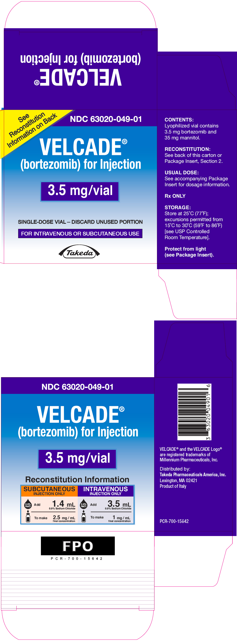 PRINCIPAL DISPLAY PANEL - 3.5 mg Vial Carton
