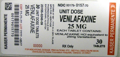 Venlafaxine 25mg Label