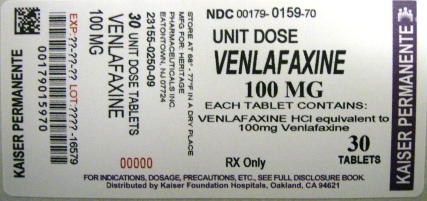 Venlafaxine 100mg Label