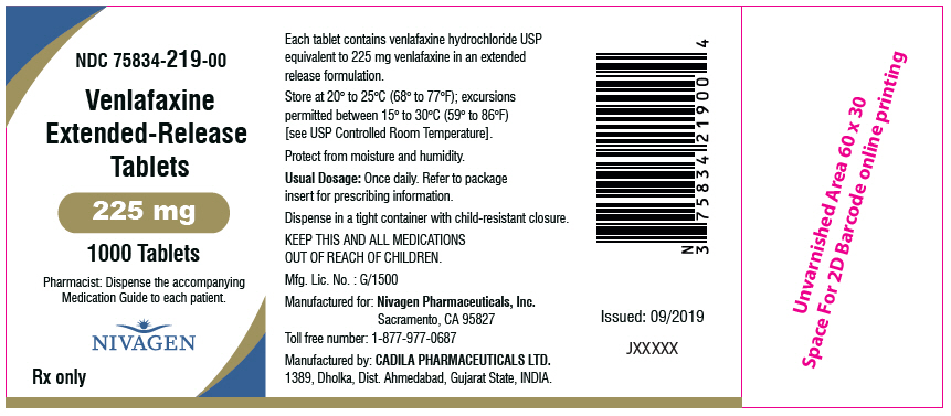PRINCIPAL DISPLAY PANEL - 225 mg Tablet Bottle Label