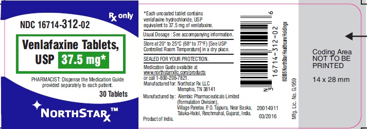 37.5 mg - 30 Tablets in HDPE bottle Pack