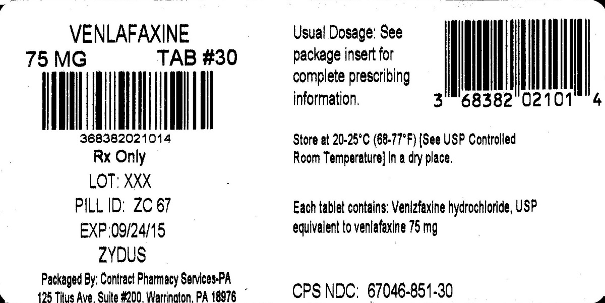 Venlafaxine Tablets USP, 75 mg