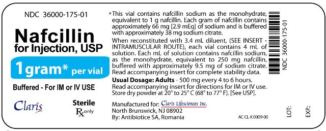 Nafcillin 1 g Label