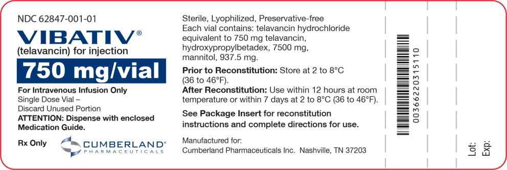 Principal Display Panel - 750 mg/vial Vial Label
