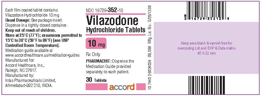 Vilazodone Hydrochloride 10 mg-30 Tablets - Label