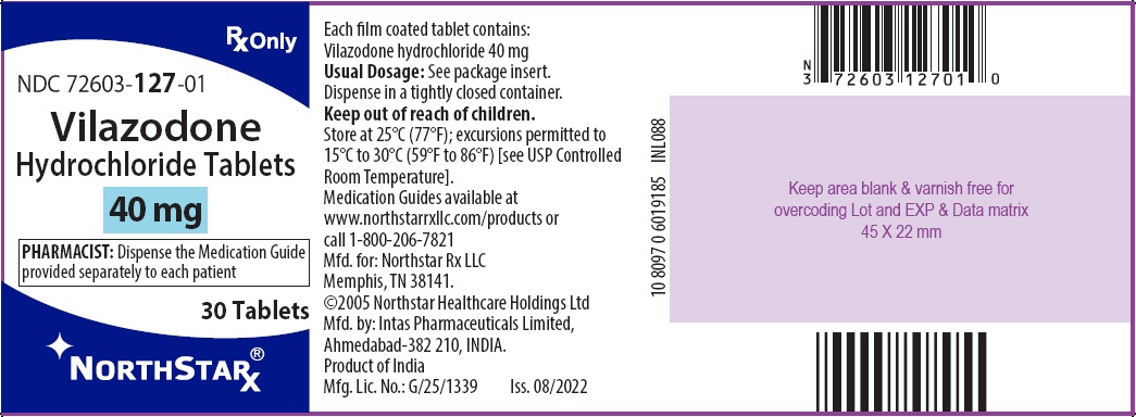 Vilazodone Hydrochloride 40 mg-30 Tablets - Label