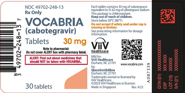 Vocabria 30 mg tablet 30 count label