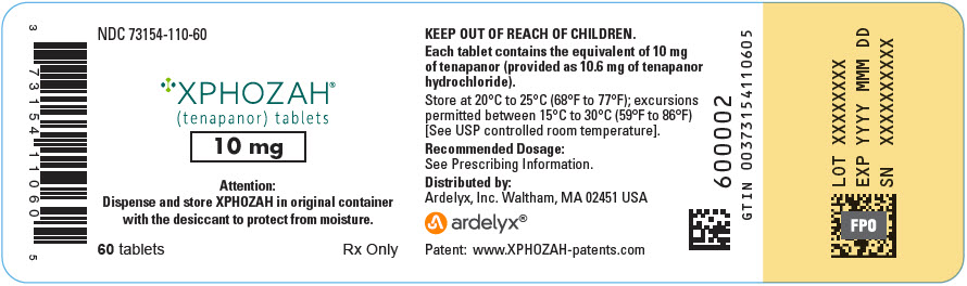 PRINCIPAL DISPLAY PANEL - 10 mg Tablet Bottle Label - NDC 73154-110-60