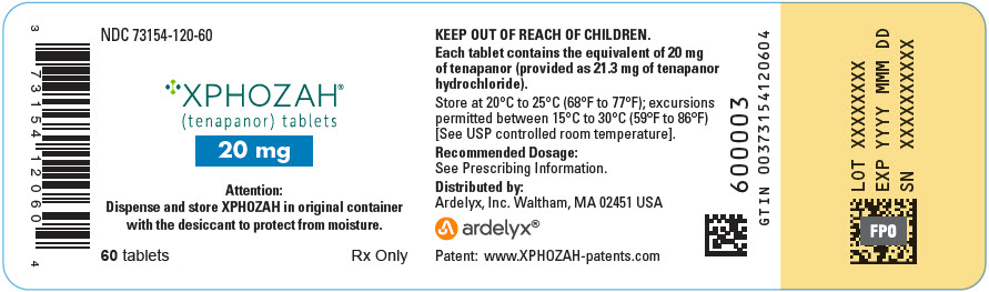 PRINCIPAL DISPLAY PANEL - 20 mg Tablet Bottle Label - NDC 73154-120-60