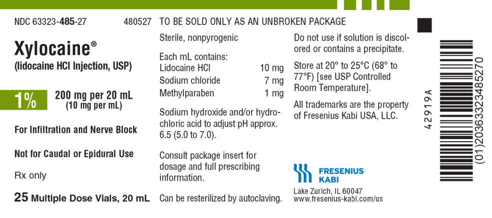PACKAGE LABEL – PRINCIPAL DISPLAY – Xylocaine 20 mL Multiple Dose 
