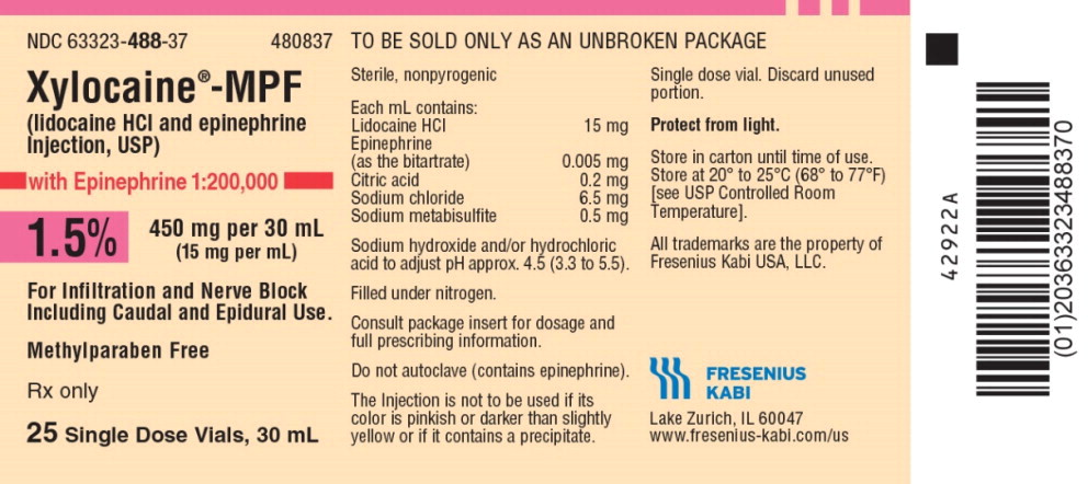 PACKAGE LABEL – PRINCIPAL DISPLAY – Xylocaine - MPF 30 mL Single Dose Vial 

