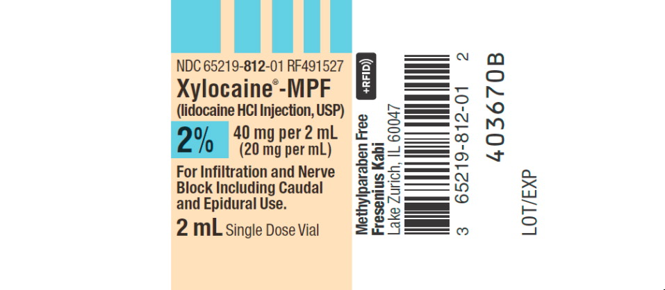 PACKAGE LABEL - PRINCIPAL DISPLAY PANEL - Xylocaine – MPF 2 mL Single
