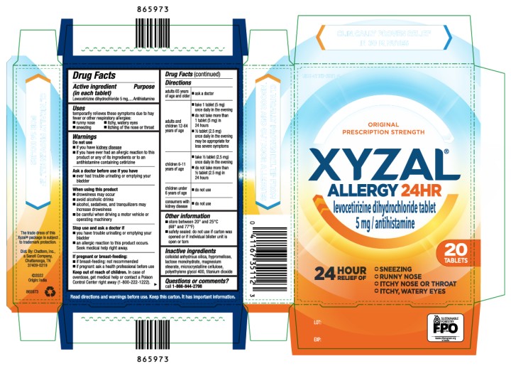 PRINCIPAL DISPLAY PANEL
NDC 41167-3511-2
XYZAL
Allergy 24HR
5 mg
20 Tablets
