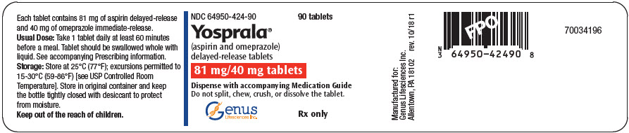 PRINCIPAL DISPLAY PANEL - 81 mg/40 mg Tablet Bottle Label