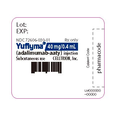 PRINCIPAL DISPLAY PANEL - 40 mg/0.4 mL Syringe Label