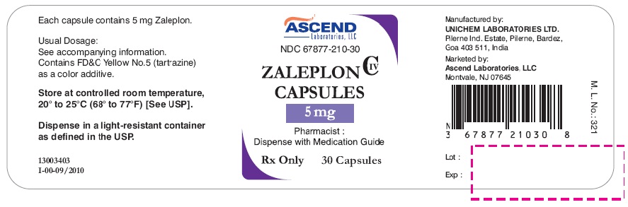 Zaleplon Capsules 5 mg - Container Label