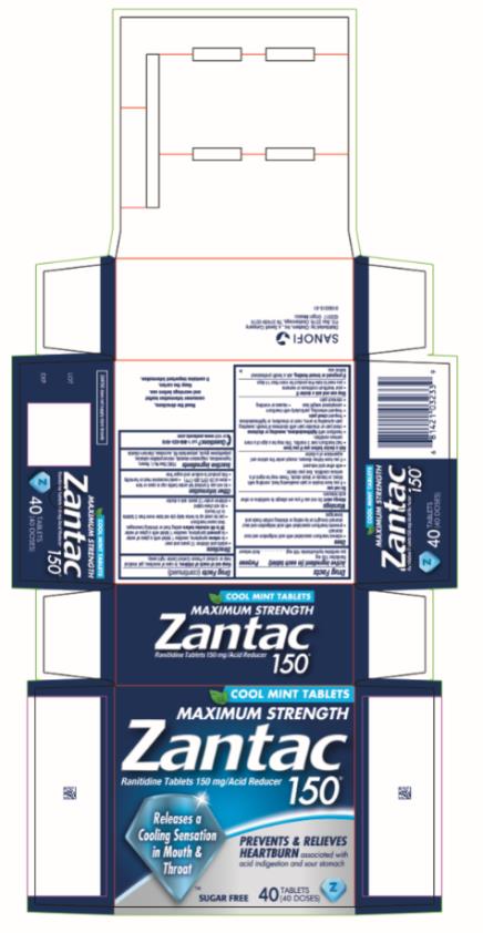 PRINCIPAL DISPLAY PANEL
Cool Mint TABLETS
Maximum Strength
Zantac
150
40 Tablets
