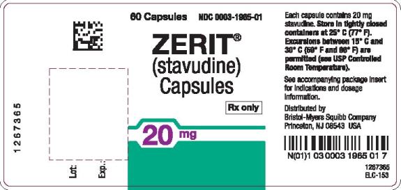 Zerit 15 mg Label