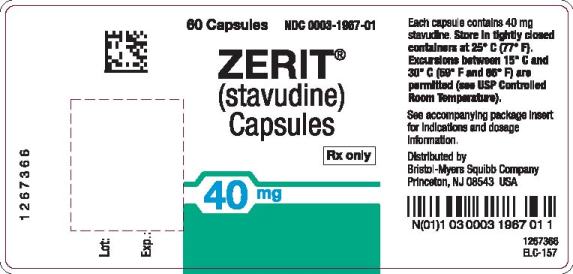 Zerit 40 mg Label