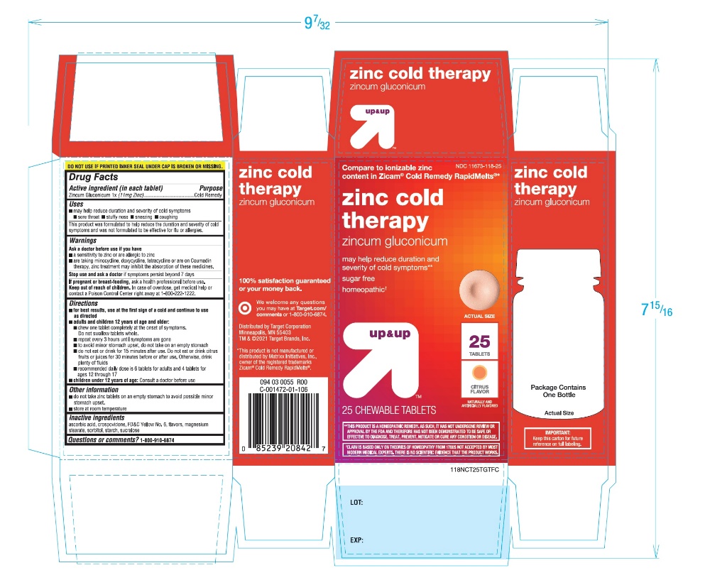 Target Zinc Cold Therapy Citrus Flavor | Zinc Gluconate Tablet, Chewable Breastfeeding