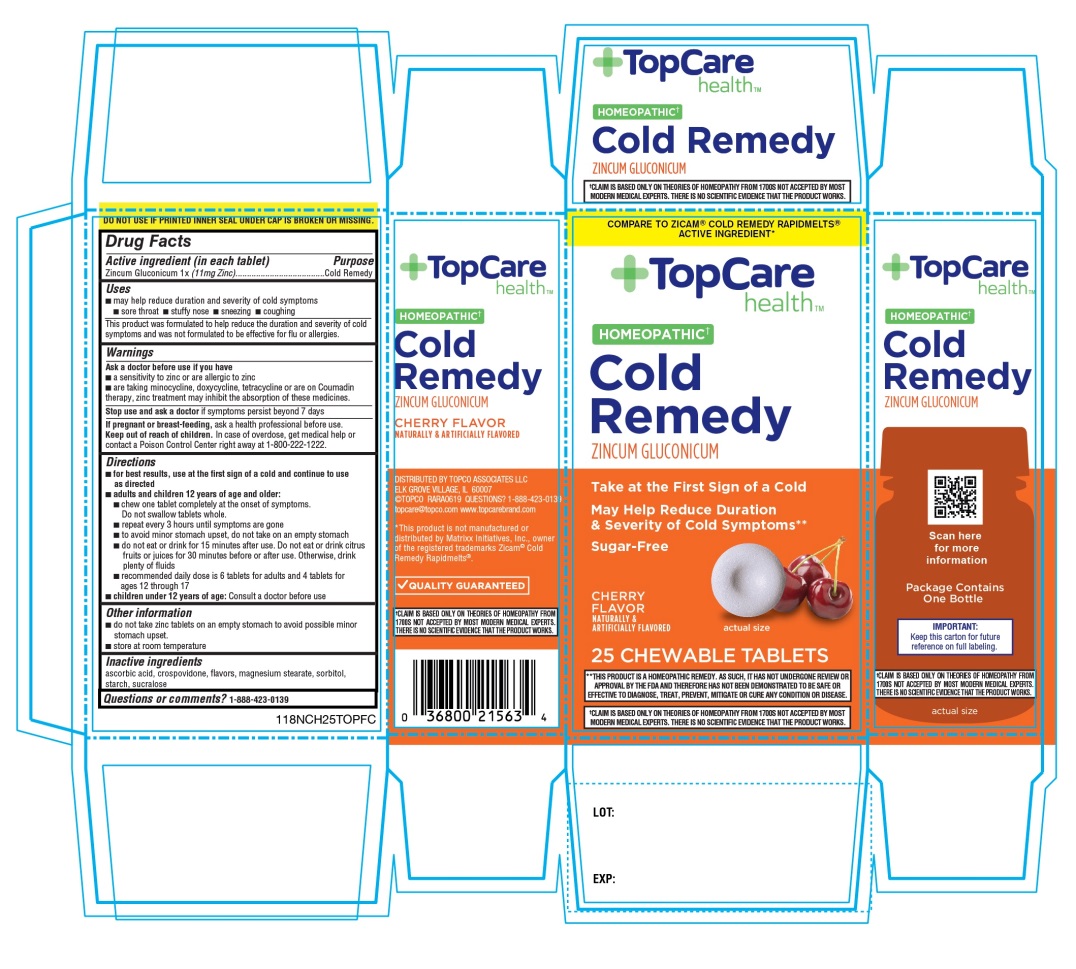 Topcare Health Cold Remedy Cherry Flavor | Zincum Gluconicum Tablet Breastfeeding