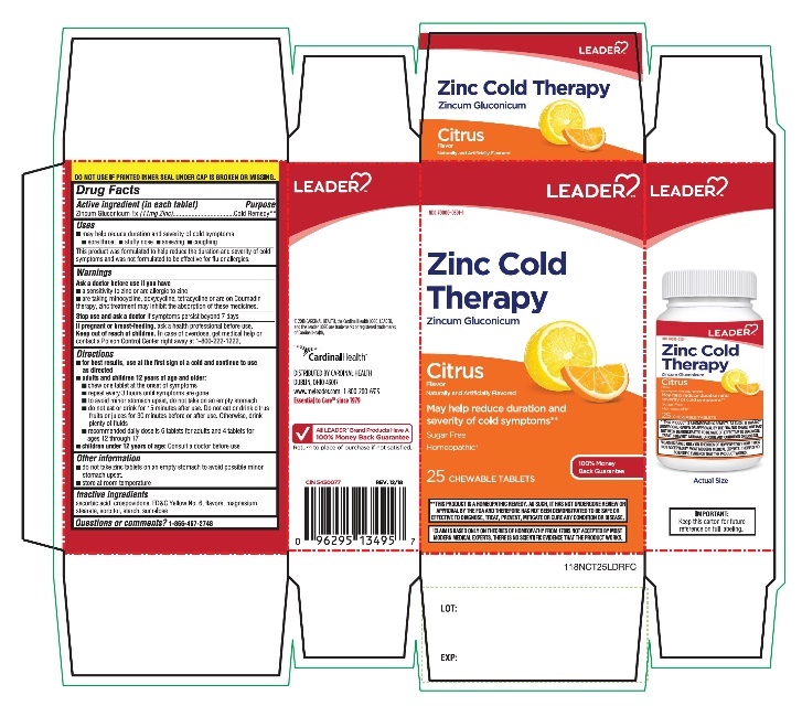 Leader Zinc Cold Therapy Citrus Flavor 25 Chewable Tablets 