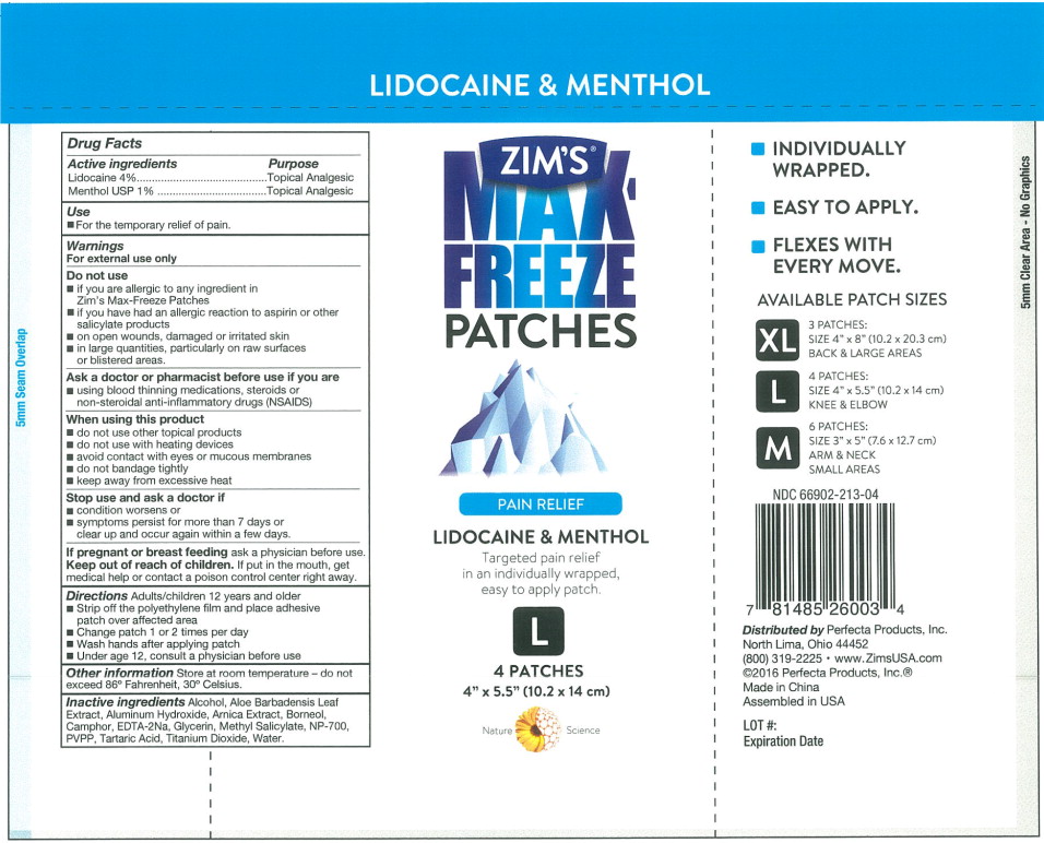 Zims Max Freeze | Menthol And Lidocaine Patch safe for breastfeeding
