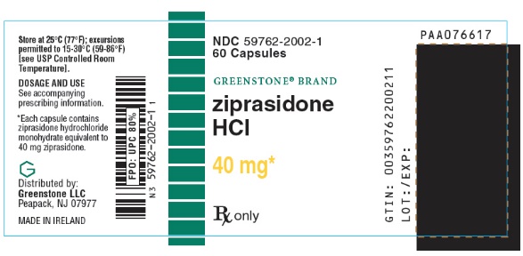 PRINCIPAL DISPLAY PANEL - 40 mg Capsule Bottle Label - 59762-2002