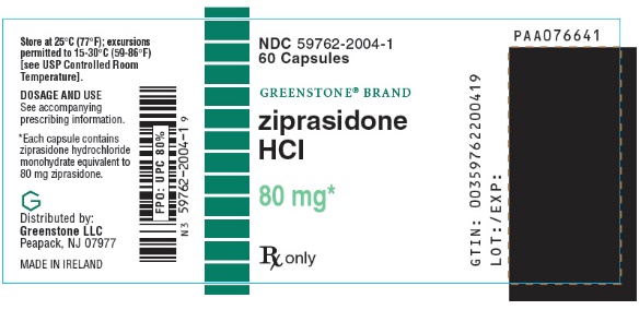 PRINCIPAL DISPLAY PANEL - 80 mg Capsule Bottle Label - 59762-2004