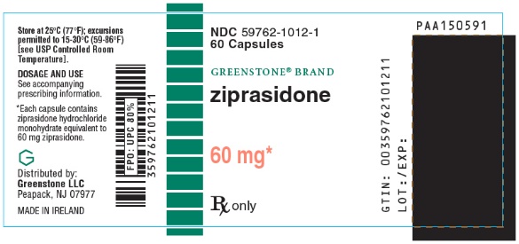 PRINCIPAL DISPLAY PANEL - 60 mg Capsule Bottle Label - 59762-1012