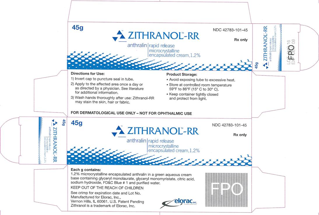Zithranol-RR Microcrystalline encapsulated cream, 1.2% Carton Label