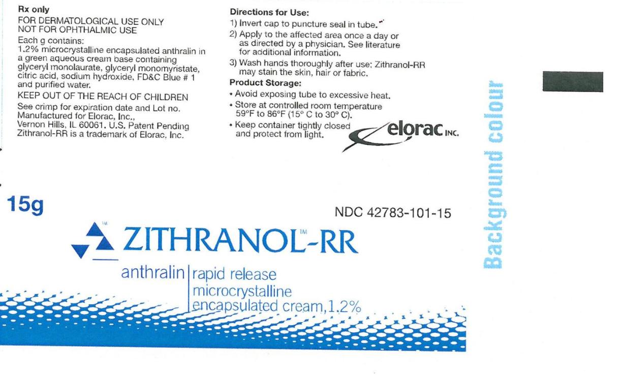 ZITHRANOL-RR Microcrystalline encapsulated cream, 1.2% 15 g Container Label