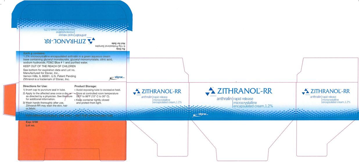 ZITHRANOL-RR Microcrystalline encapsulated cream, 1.2% 15 g Carton Label