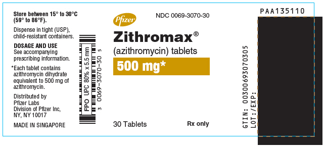 PRINCIPAL DISPLAY PANEL - 500 mg - 30 Tablet Bottle Label