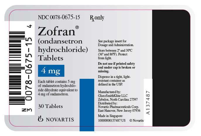 Zofran 4mg 30 count bottle