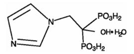Zoledronic acid structural formula