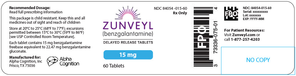 PRINCIPAL DISPLAY PANEL - 15 mg Tablet Bottle Label