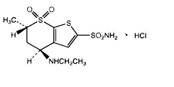 chemical structure for dorzolamide hydrochloride