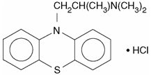 This is an image of the structural formula of Promethazine.